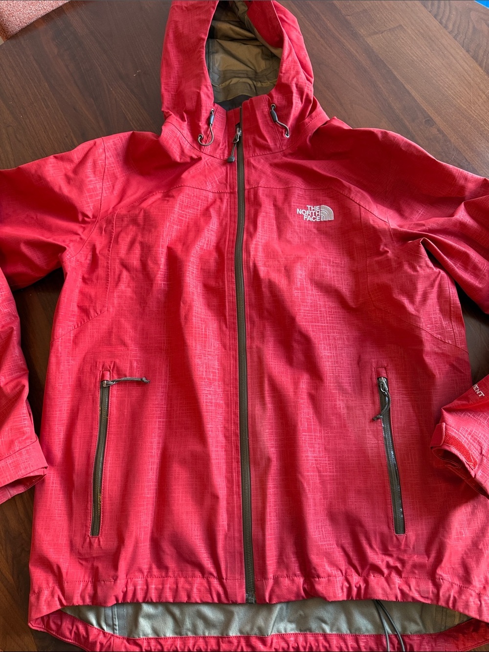 The North Face Vibrant Red Hooded Shell Jacket medium men
